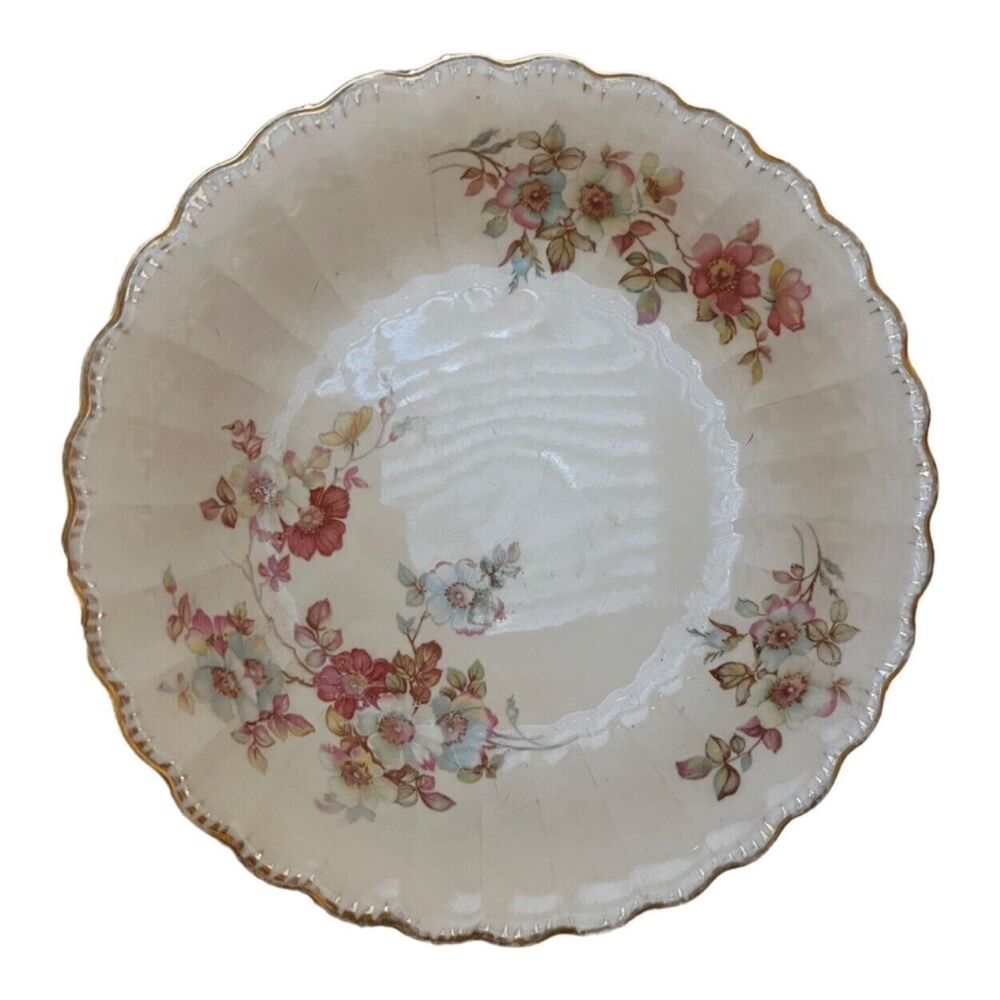 Vintage American Limoges Bramble bowl 3K-GFE 22K Gold Rim